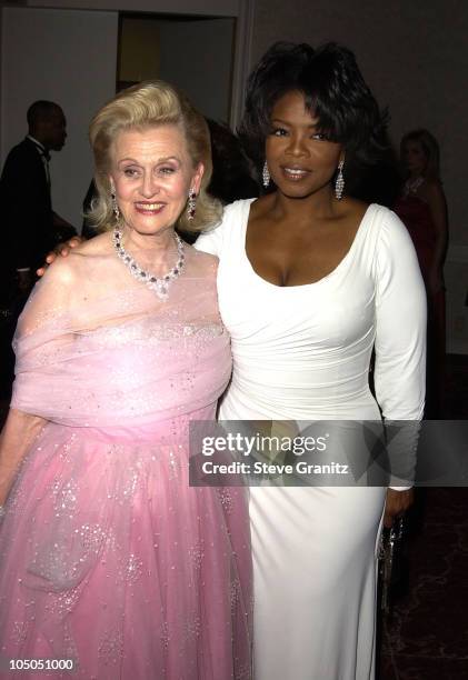 Barbara Davis and Oprah Winfrey during The 15th Carousel Of Hope Ball - VIP Reception at Beverly Hilton Hotel in Beverly Hills, California, United...