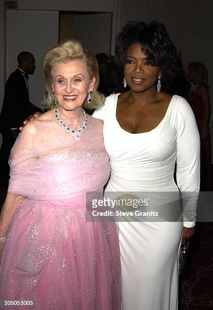 Barbara Davis and Oprah Winfrey during The 15th Carousel Of Hope Ball - VIP Reception at Beverly Hilton Hotel in Beverly Hills, California, United...