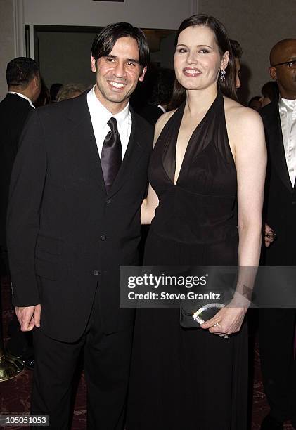 Geena Davis & husband Reza Jarrahy during The 15th Carousel Of Hope Ball - VIP Reception at Beverly Hilton Hotel in Beverly Hills, California, United...