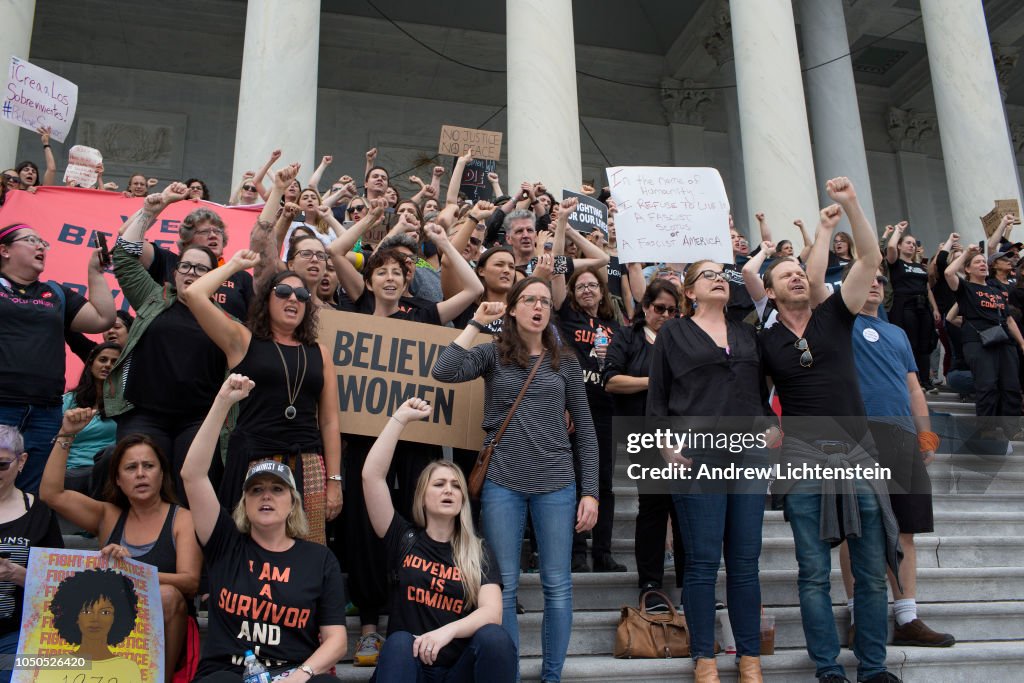 Protesting Judge Kavanaugh's nomination to the Supreme Court
