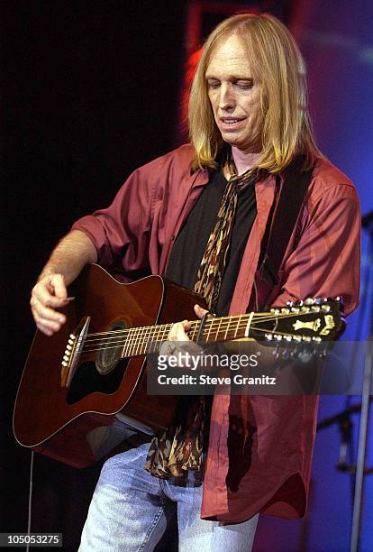 Tom Petty during Tom Petty and the Heartbreakers Tour 2002 - Los Angeles at The Forum in Los Angeles, California, United States.