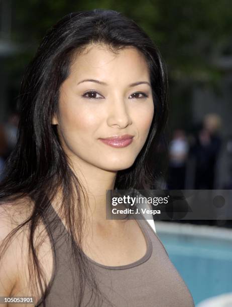 Kelly Hu during Mercedes-Benz Shows LA - Imitation Of Christ - Front Row and Backstage at Avalon Hotel in Los Angeles, California, United States.