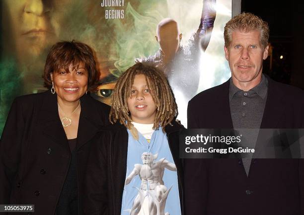 Ron Perlman, wife Opal & son Brandon during "Star Trek: Nemesis" World Premiere at Grauman's Chinese Theatre in Hollywood, California, United States.