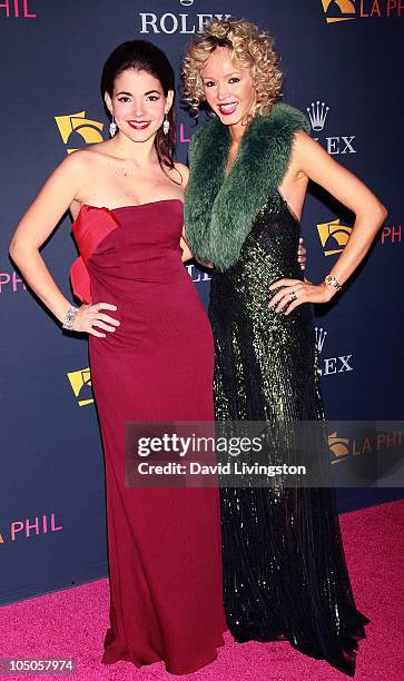 Eloisa Maturen and Julia Trappe attend the Los Angeles Philharmonic opening night gala to celebrate Maturen's husband music director Gustavo Dudamel...