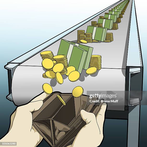 payment - salary drop illustration stock illustrations