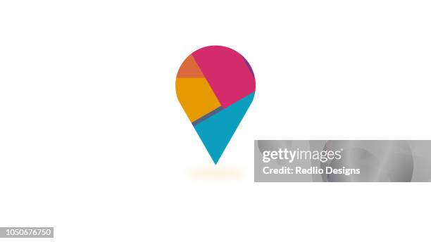 map marker icon, creative marker, location marker vector. - cursor abstract stock illustrations