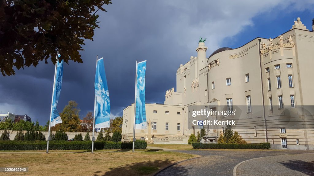 Cottbus Brandenburg Staatstheater Cottbus With Dark Clouds Theater High ...