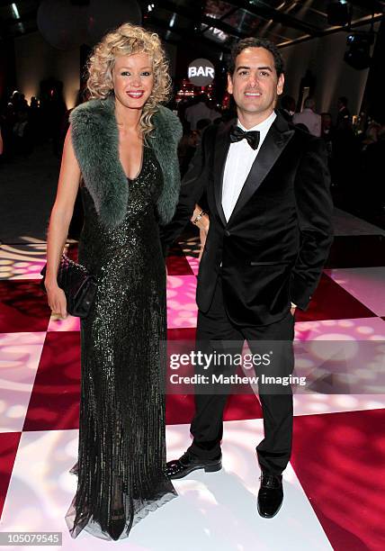 Opera tenor Juan Diego Flórez dances with wife Julia Trappe at the Los Angeles Philharmonic Opening Night Gala at the Walt Disney Concert Hall on...