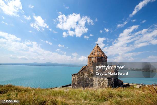 sevanavank, lake sevan, armenia - armenian church stock pictures, royalty-free photos & images