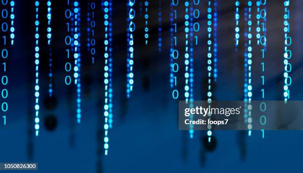 binary code - rendering of binary code pattern stock illustrations