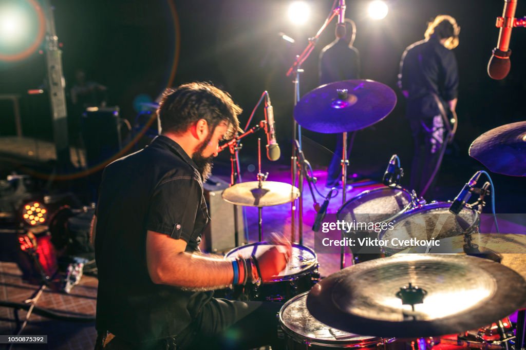Rock N Roll Drummer At The Stage High-Res Stock Photo - Getty Images