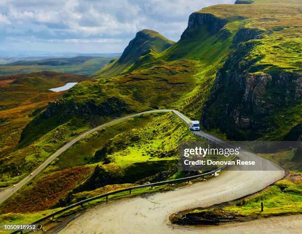 scotland scottish highlands caravan - schottisches hochland stock-fotos und bilder