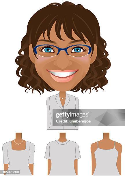 stockillustraties, clipart, cartoons en iconen met toothy smile - portrait smile