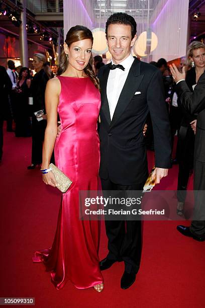 Producer Oliver Berben and girlfriend Iris attend the German TV Award 2010 at Coloneum on October 9, 2010 in Cologne, Germany.
