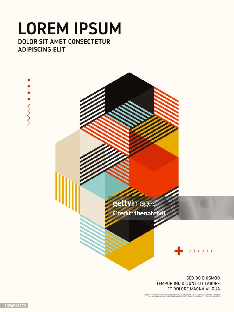 Abstract Geometric Isometric Shape Layout Design Template Background ...