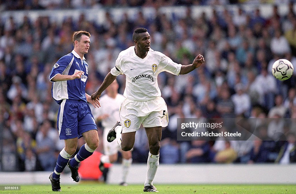 Lucas Radebe of Leeds United in action during the FA Carling... News ...