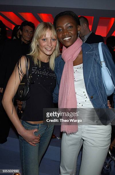 Yfke Sturm and Oluchi during Express Preview of "Art From the Waist Down" at Powder in New York City, New York, United States.