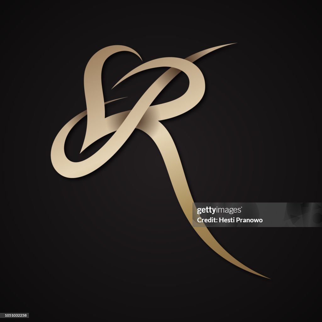 Image R Shaped Creative Luxury Letter R Shaped Love Design Vector Symbol High-Res ...