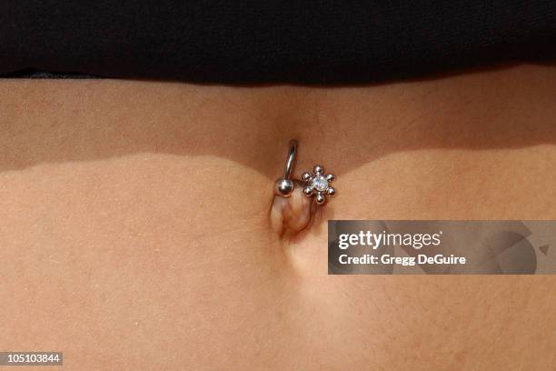 Maria Menounos' belly-button ring during Nickelodeon's 16th Annual Kids' Choice Awards 2003 - Arrivals at Barker Hanger in Santa Monica, California,...