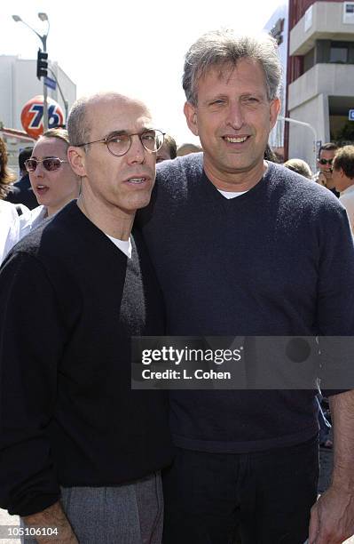 Jeffrey Katzenberg and Joe Roth during "Daddy Day Care" Premiere Benefiting the Fulfillment Fund at Mann National - Westwood in Westwood, California,...