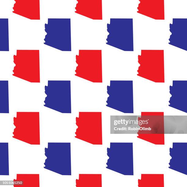 blue and red arizona seamless pattern - phoenix stock illustrations
