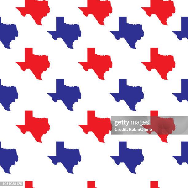 blue and red texas seamless pattern - austin stock illustrations