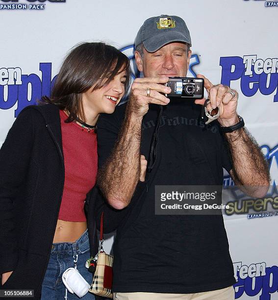 Robin Williams & Daughter Zelda during Teen People Celebrates The 6th Annual "25 Hottest Stars Under 25" at Lucky Strike Lanes in Hollywood,...