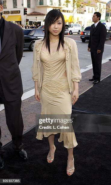 Hikaru Utada during "The Matrix Reloaded" Premiere - Black Carpet at Mann Village Theater in Westwood, California, United States.