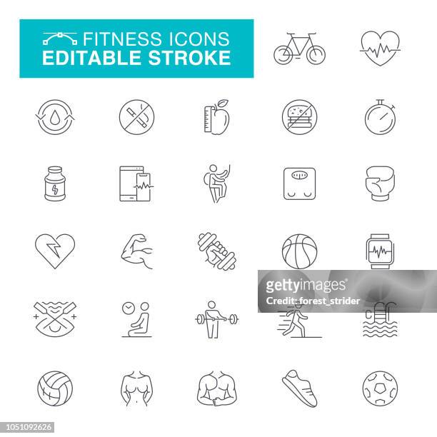fitness and workout icons - exercise pill stock illustrations
