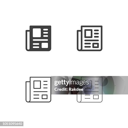 Iconos de periódico - serie Multi Iconos de periódico - serie Multi