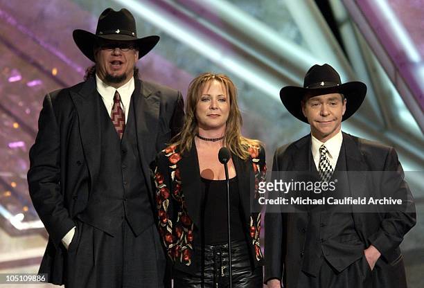 Presenters Penn & Teller with Karri Turner during 38th Annual Academy of Country Music Awards - Show at Mandalay Bay Event Center in Las Vegas,...