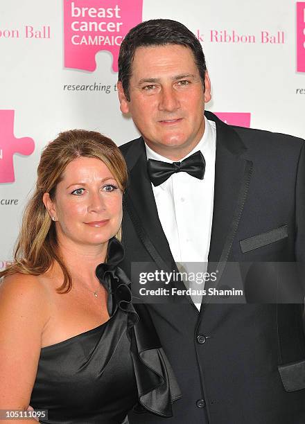 Tony Hadley and Alison Evers attend the Pink Ribbon Ball at Dorchester Hotel on October 9, 2010 in London, England.