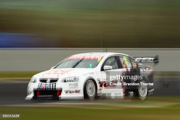 Cameron McConville drives the Toll Holden Racing Team Holden during a warm-up session at the Bathurst 1000, which is round 10 of the V8 Supercars...