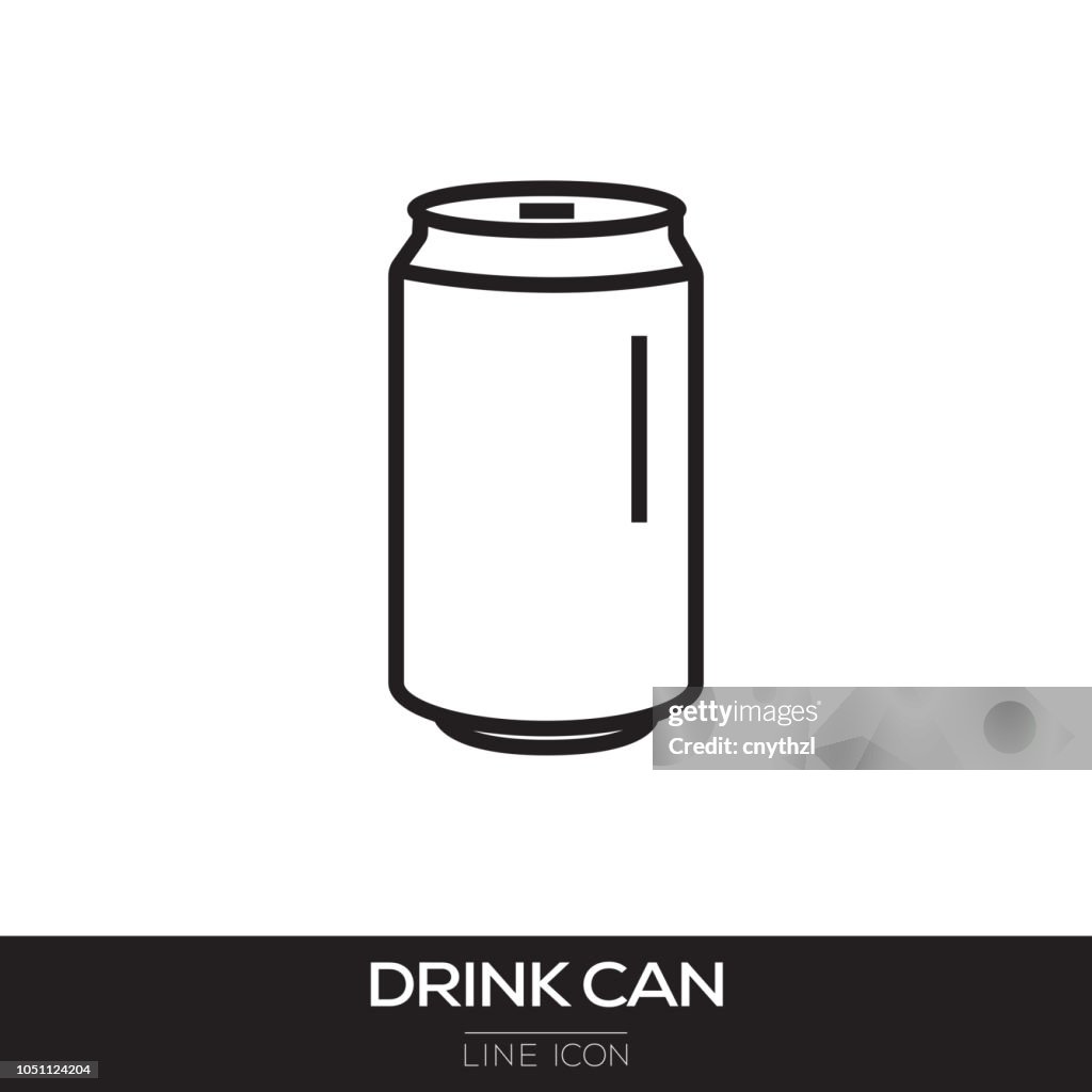 DRINK CAN LINE ICON