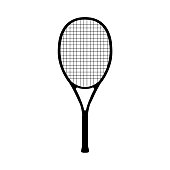 Tennis icon on white background
