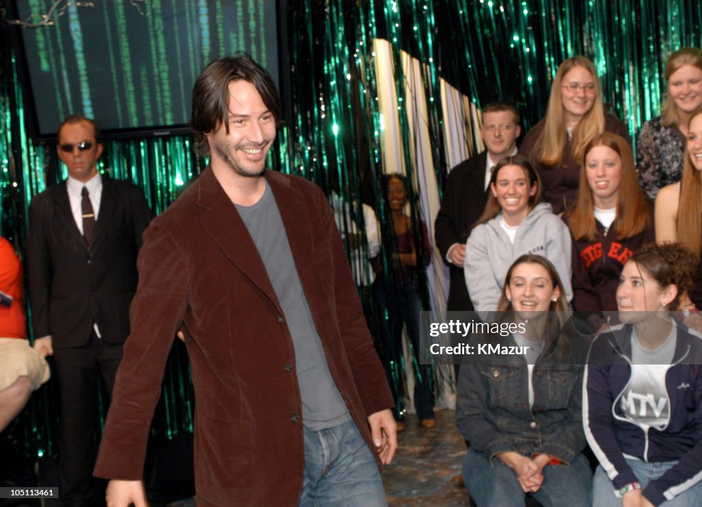 The Cast of "The Matrix Reloaded" and P.O.D. Visit MTV's "TRL" - May 5, 2003
