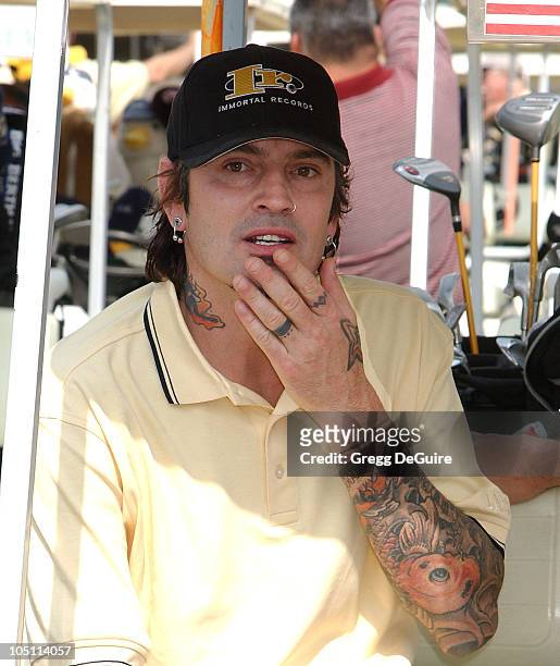 Tommy Lee during 32nd Annual LAPD Celebrity Golf Tournament at Rancho Park in Los Angeles, California, United States.