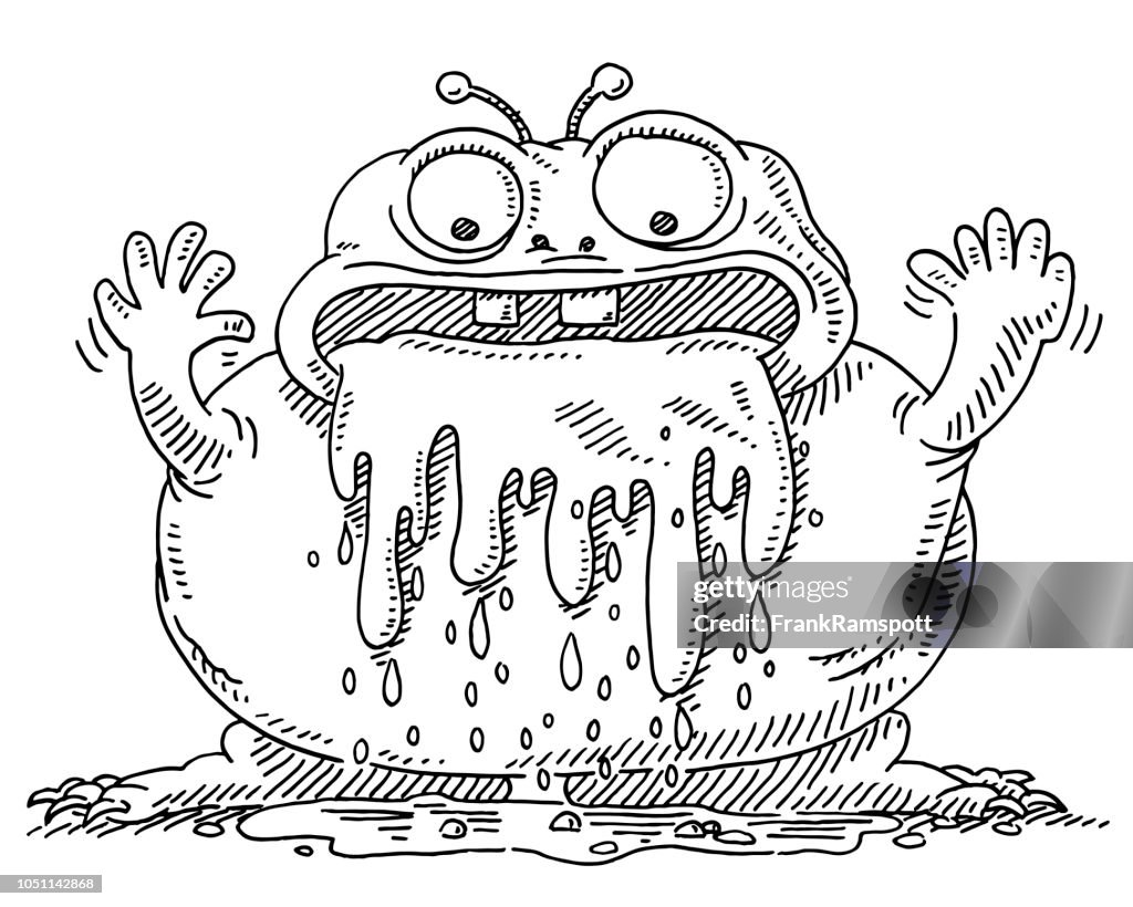 Drooling Cartoon Monster Drawing High-Res Vector Graphic - Getty Images