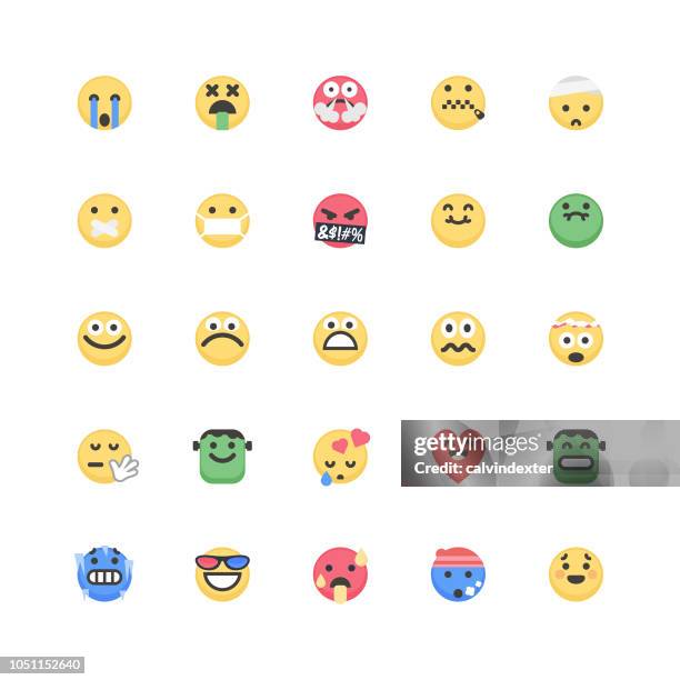 emoticons cute set 5 - shy stock illustrations