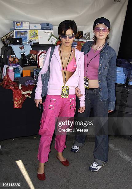 Julia Volkova and Lena Katina of t.A.T.u. During 2003 MTV Movie Awards - Backstage Creations & On 3 Productions Gift Basket at The Shrine Auditorium...