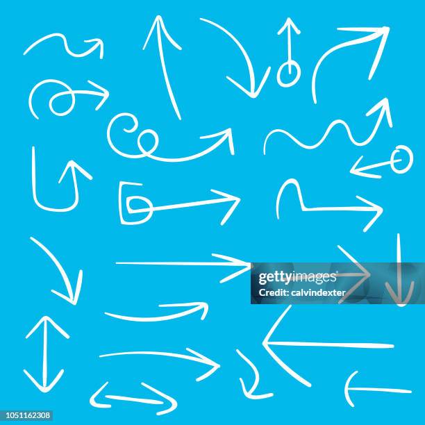 arrow symbols collection - treasure map stock illustrations