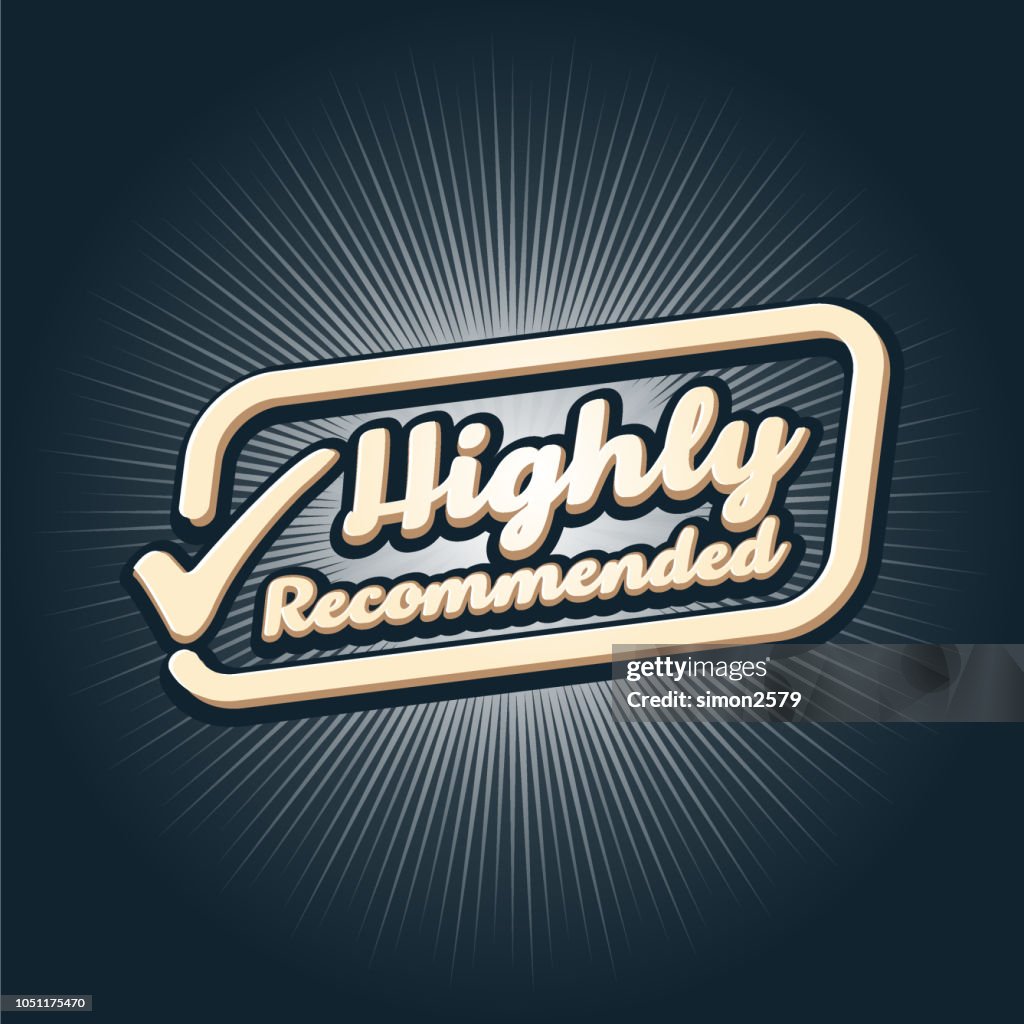 Highly Recommended Program Highly Recommended Banner Design High-Res Vector Graphic - Getty Images
