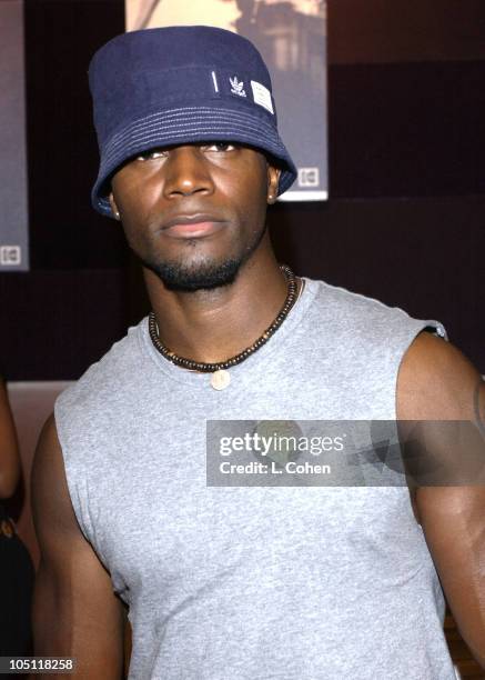 Taye Diggs wearing Tamar Unique Jewelry Design during Backstage Creations' Celebrity Gift Retreat for 2003 Essence Awards at Kodak Theatre in...