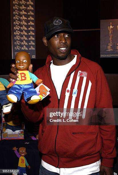 Talib Kweli with Little Bill during Backstage Creations' Celebrity Gift Retreat for 2003 Essence Awards at Kodak Theatre in Hollywood, California,...