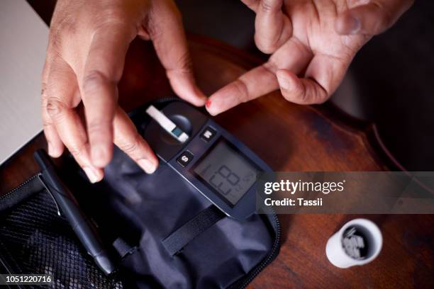all it takes is one tiny prick to be sure - finger prick test stock pictures, royalty-free photos & images