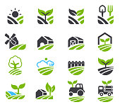 Green fields icon.