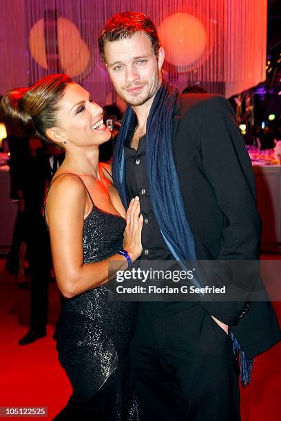 Host Nazan Eckes and boyfriend Julian Khol attend the after dinnerparty of the German TV Award 2010 at Coloneum on October 9, 2010 in Cologne,...