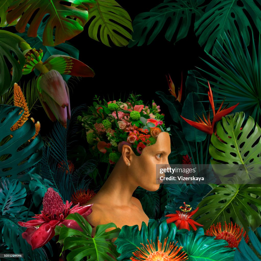 Surreale Dschungel Porträt