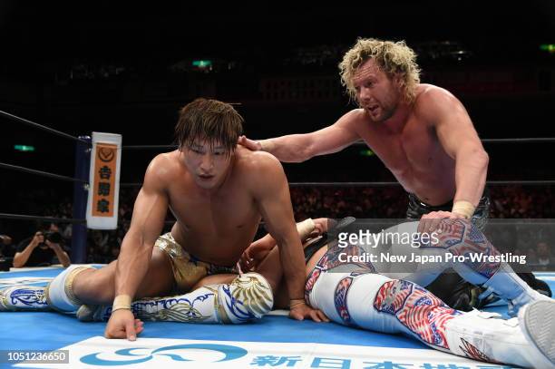 Kenny Omega vs Kota Ibushi during the King of Pro-Wresting at Ryogoku Kokugikan on October 8, 2018 in Tokyo, Japan.