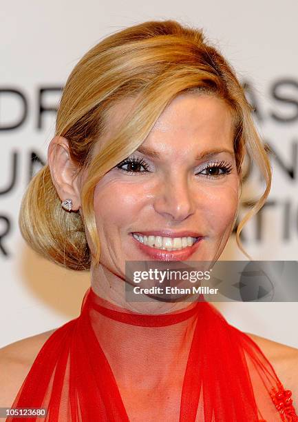 Andrea Hissom arrives at the Andre Agassi Foundation for Education's 15th Grand Slam for Children benefit concert at the Wynn Las Vegas October 9,...